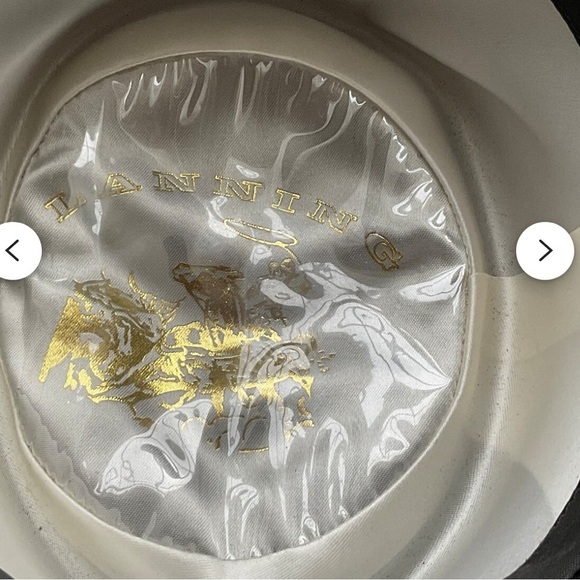 Lanning black felt hat men Western  cowboy headware Made in Canada Size Medium - Picture 2 of 3